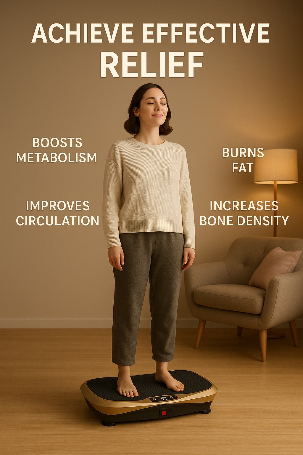 Slim Vibration Plate – Burn Fat & Tone Muscles at Home (99 Speed Levels)