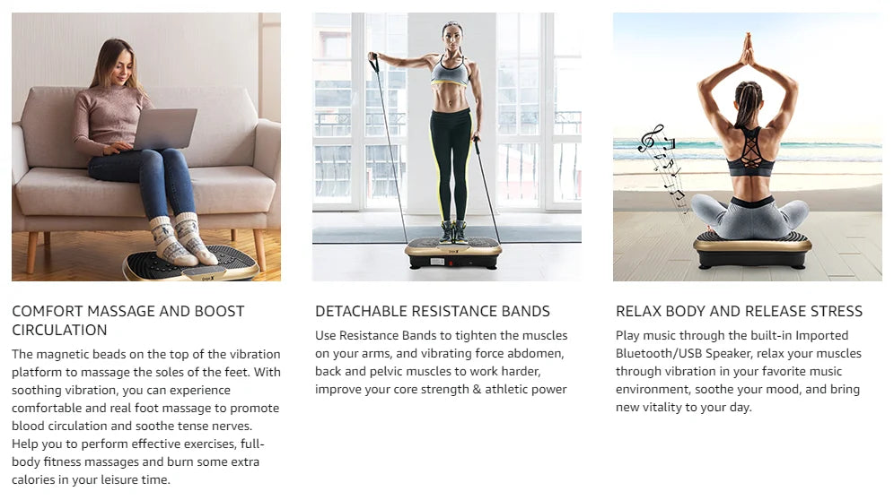 Slim Vibration Plate – Burn Fat & Tone Muscles at Home (99 Speed Levels)